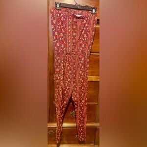 Ambiance Burgundy Floral Halter Top Romper